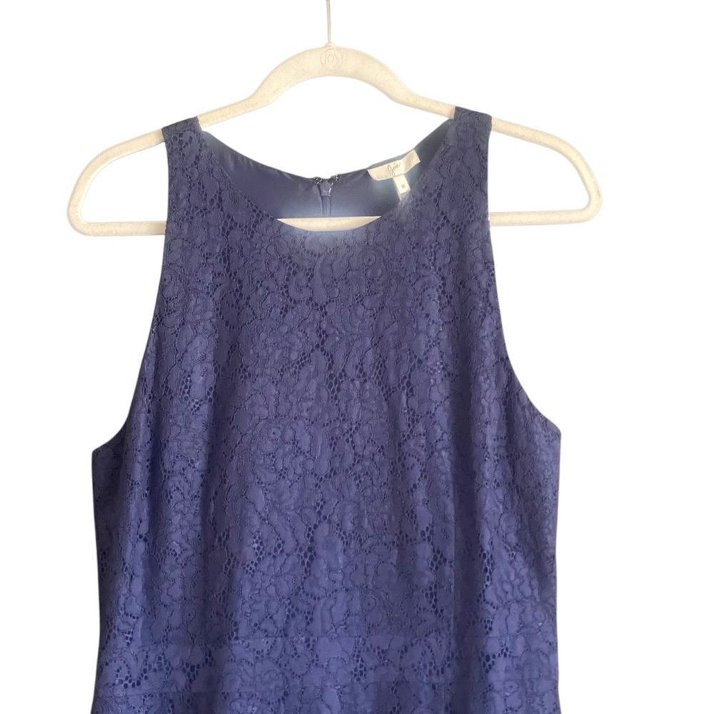 NWT Joie Adisa Dark Navy Sleeveless Lace Dress. Size 10. - Picture 5 of 10